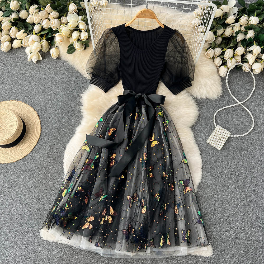 Gracie Black Midi Dress