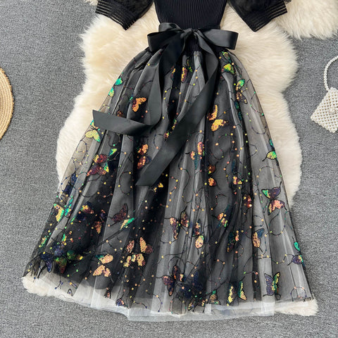 Gracie Black Midi Dress