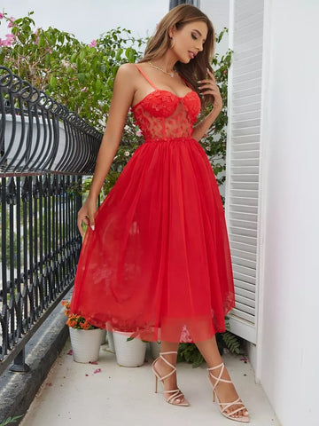 Valentina Red Premium Dress