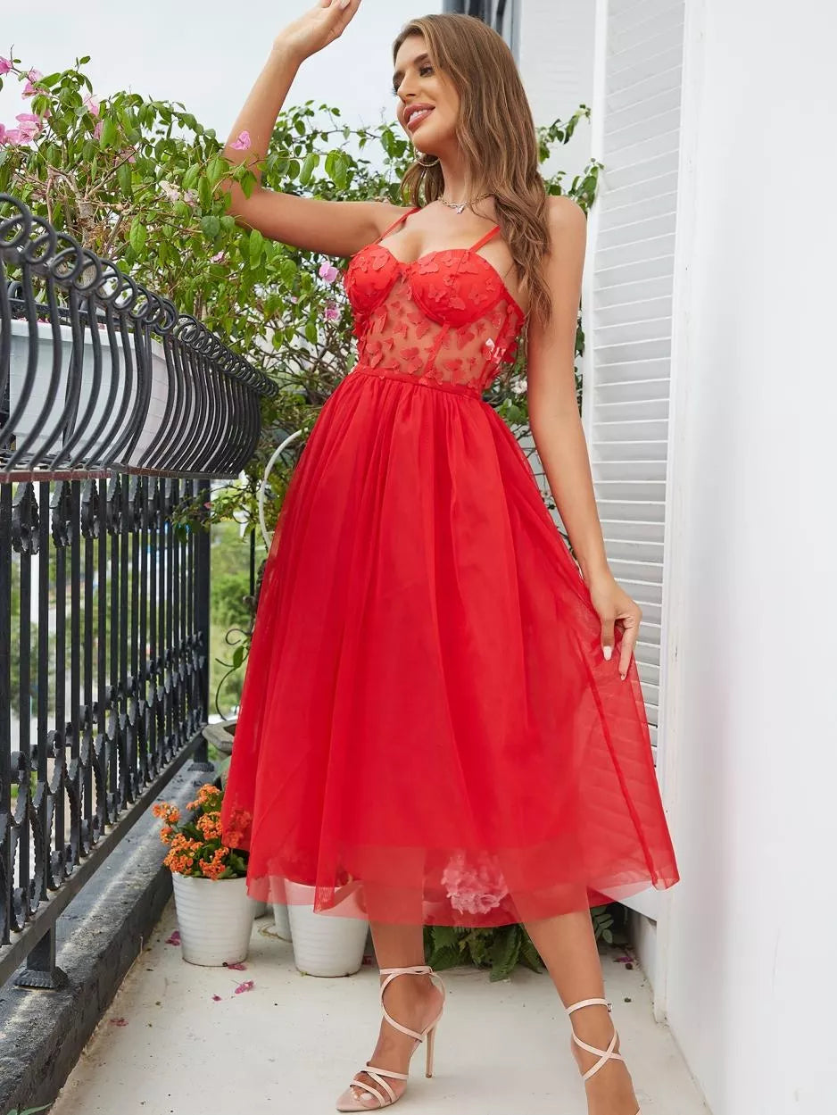 Valentina Red Premium Dress